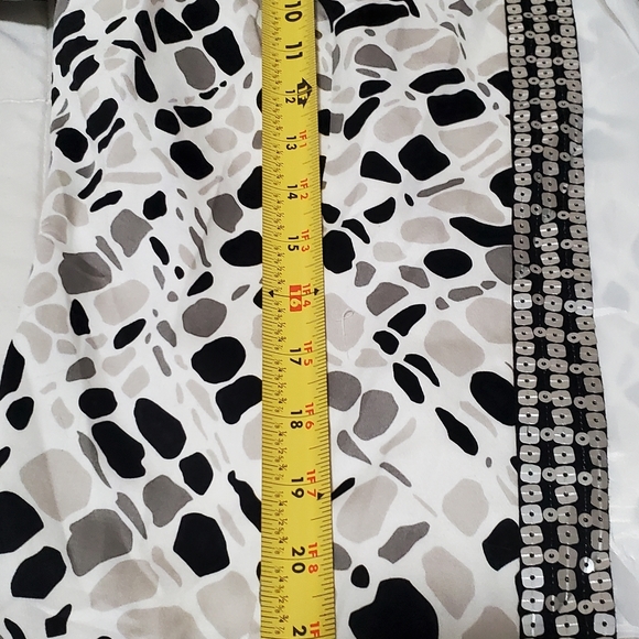 A. GIANNETI Jacket, Mosaic print with Sequined trim.  Size M - Picture 8 of 9